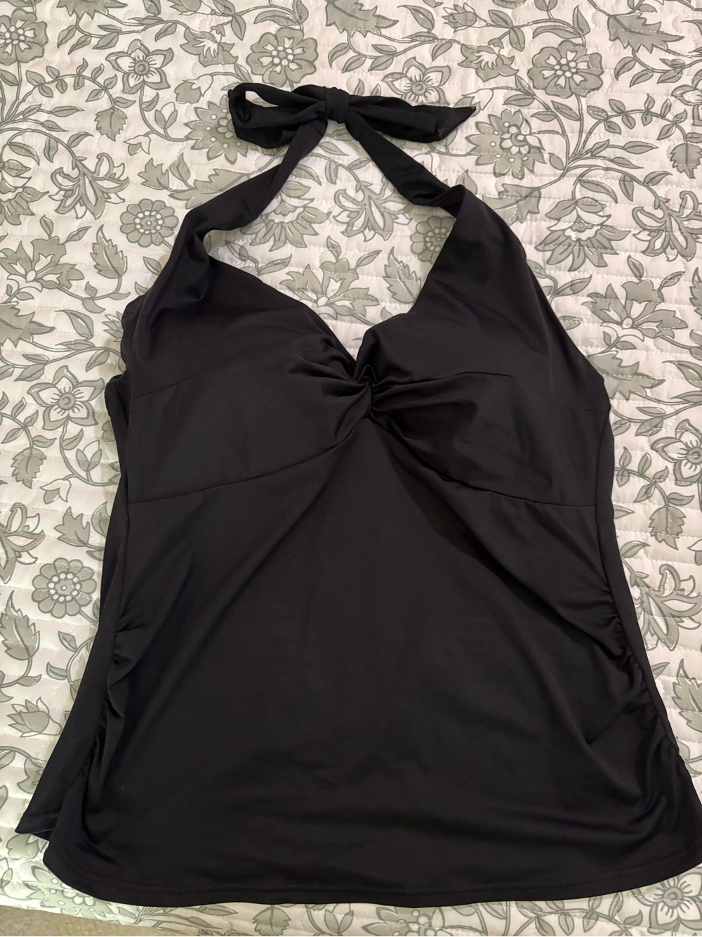 Lands End Twist Halter Tankini Top